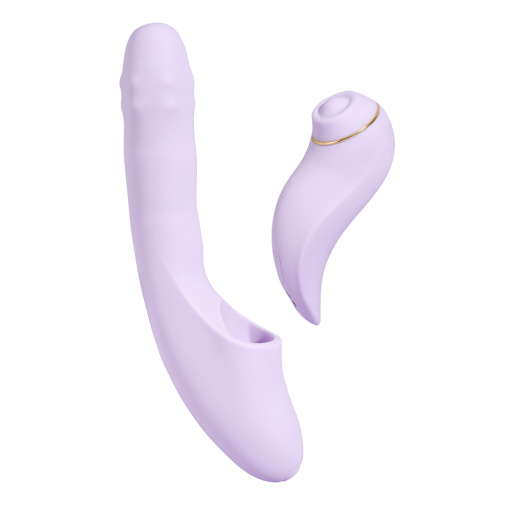 SVAKOM - DuoGlow APP Thrusting Vibrator - Pastel Lilac photo
