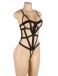 Ohyeah - Sexy Cut Out Bondage Teddy - Black - XL 照片-7