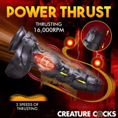 Creature Cocks - Cyborg Thrusting Vibro Dildo - Silver photo