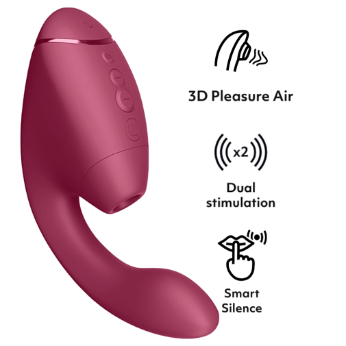 Womanizer - Next Duo 3D Pleasure Air G-Spot Vibrator - Dusky Pink photo