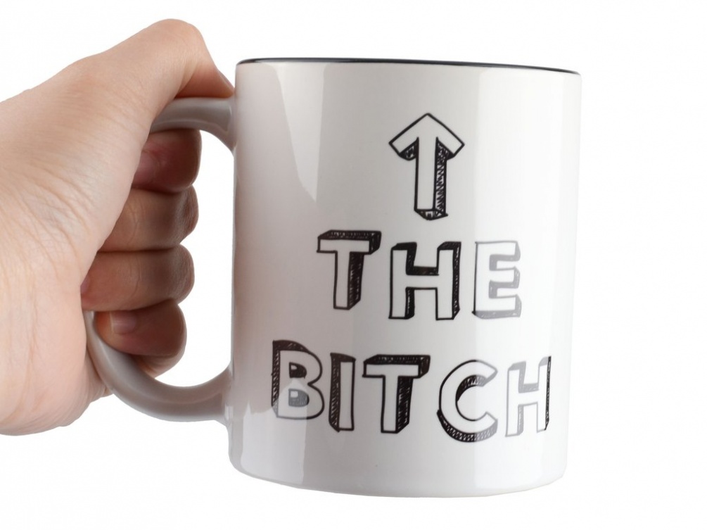 You do think she is really a bitch? Point this mug to her. S... Toynary - Funny Mug - The Bitch photo-2
