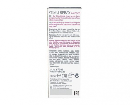 Shiatsu - Women Stimulation Spray - 30ml photo