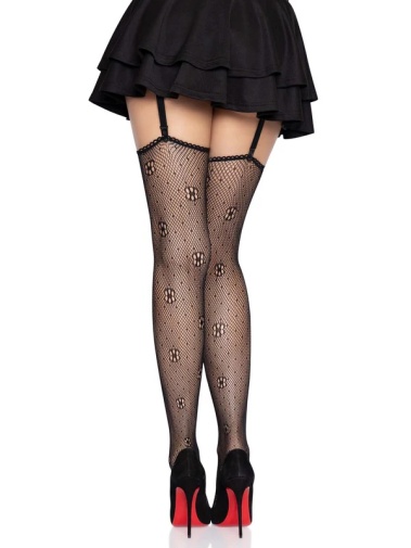 Leg Avenue - Daisy Dot Stockings - Black 照片