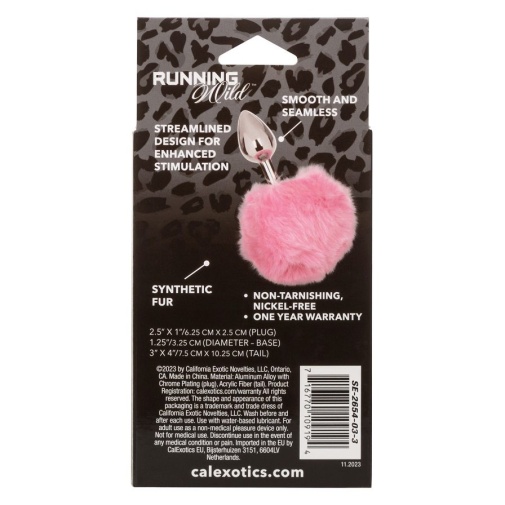 CEN - Running Wild Bunny Tail Plug - Pink photo