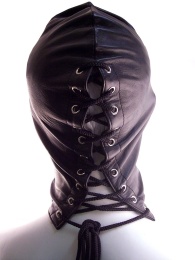 Rouge - Leather Face Mask - Black 照片