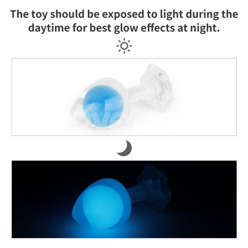 Lovetoy - Gemoria Glow Butt Plug - Blue photo