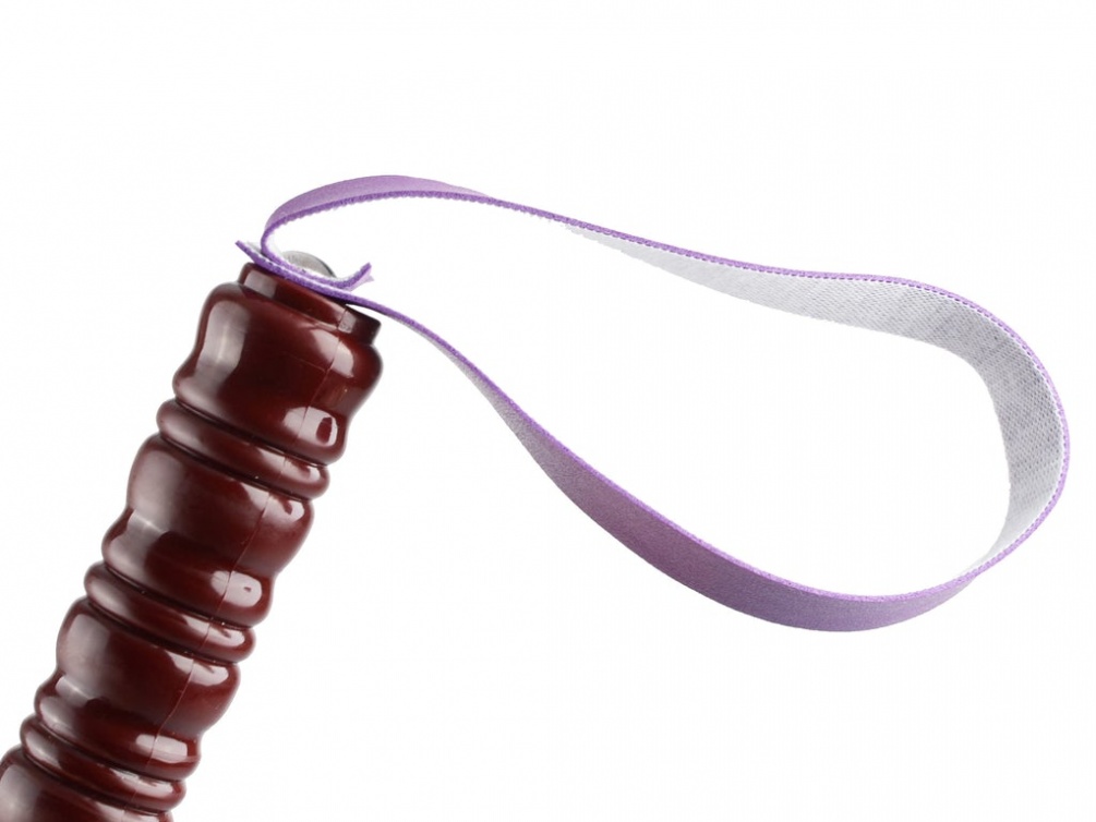 SM22 Leather Flogger Whip has the soft tassels and the plast... Toynary - SM22 Leather Flogger Whip - Purple photo-5