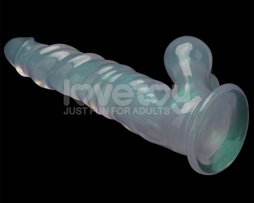 Lovetoy - 10'' Opal 珍珠色假阳具 - 绿色 照片