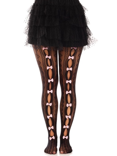 Leg Avenue - Sweetheart Striped Tights - Black photo