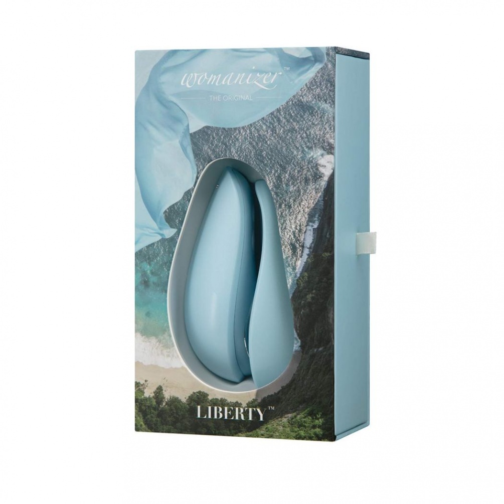 我們想通知您,適用於 Wow Tech 產品(ROMP、Womanizer、We-Vibe、Arcwave)的充電器適配... Womanizer - Liberty 便攜版陰蒂吸啜器 - 粉藍色 照片-12