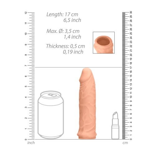 RealRock - Penis Sleeve 6" - Flesh photo