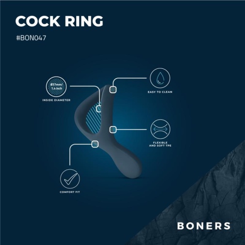 Boners - Snug Cock Ring - Grey 照片