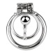 FAAK - Chastity Cage w Urethral Plug - Silver 照片-3