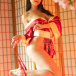 KR - Oiran Mini Kimono KRW-182 - Red photo-6