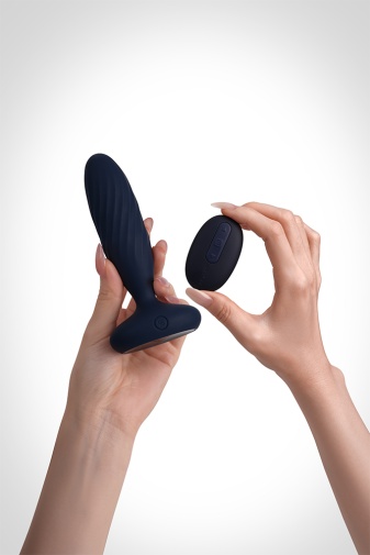 SVAKOM - Jordan APP Thrusting Anal Vibrator - Navy Blue photo