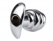 MT - Hollow Ribbed Anal Plug - Silver photo-5