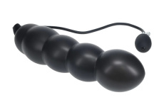 Levelz - 珠炼式充气后庭塞 - 黑色 照片