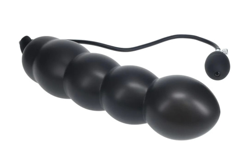 Levelz - 珠炼式充气后庭塞 - 黑色 照片