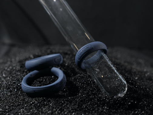 SVAKOM - Trioo Silicone Cock Ring Set - Dark Blue photo