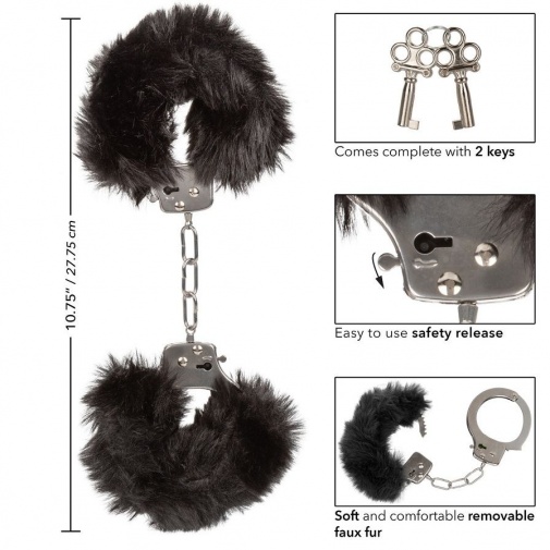 CEN - Ultra Fluffy Furry Cuffs - Black 照片