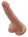 King Cock - 6″ Cock With Balls - Caramel photo-3