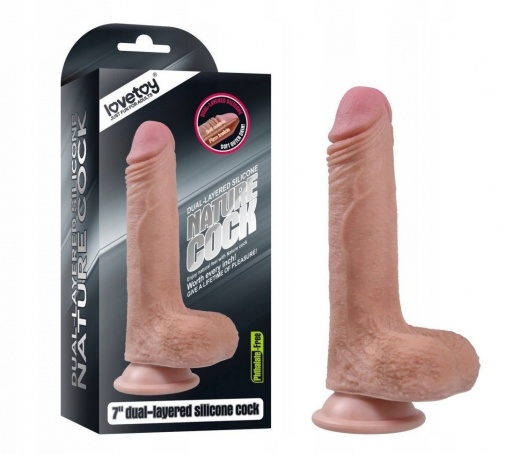 Lovetoy - 7" Dual Layered Nature Cock - Flesh photo