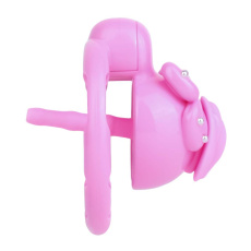 FAAK - Bow Chastity Cage w Cock Plug - Pink photo