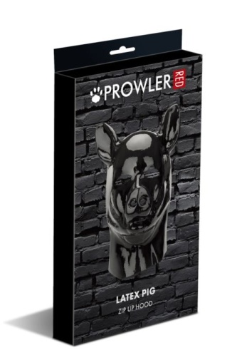 Prowler - Latex Pig Hood - Black 照片