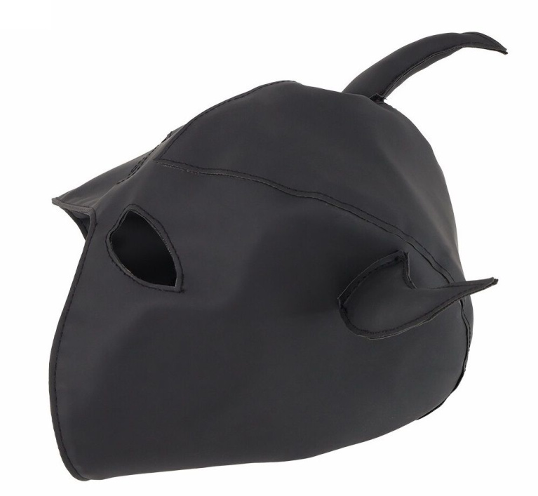 MT - Bull Horns Mask - Black photo