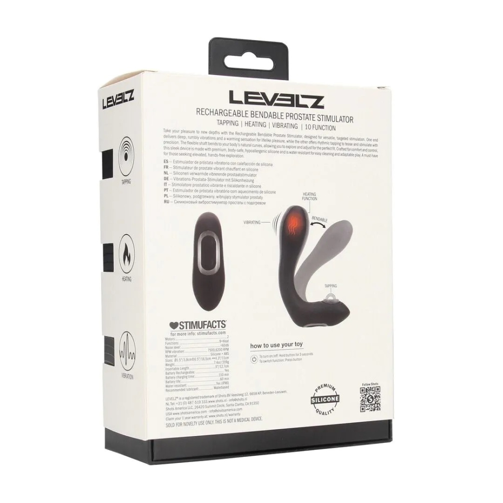 Levelz - 震动加热式前列腺刺激器 - 黑色 照片-9