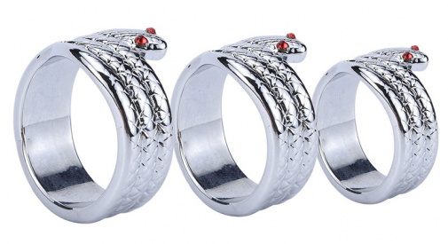 MT - Snake Cock Ring 30mm - Silver photo