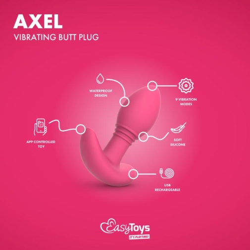 Easytoys - Axel APP EasyConnect Vibro Plug - Pink photo