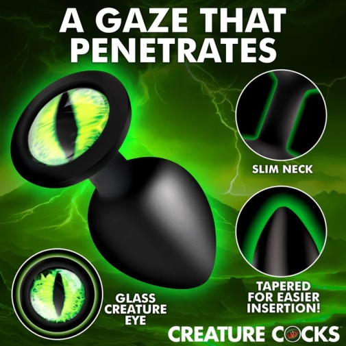 Creature Cocks - Green Eye Plug M - Black 照片