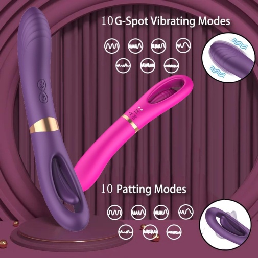 Secwell - Lisa Flicking Dual Vibrator - Purple 照片