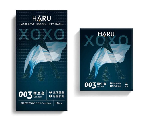 HARU - 0.03 XOXO Thin Condom 10's Pack 照片