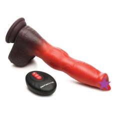 Creature Cocks - Ramming Hound Thrusting Dildo - Black/Red photo