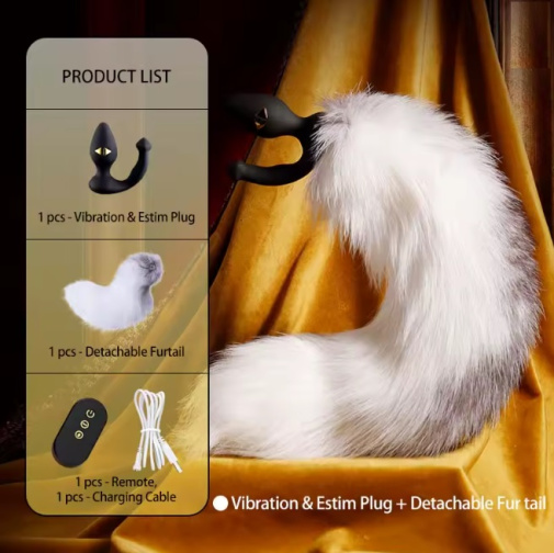 Sevanda - Weasel Estim Vibro Tail Plug - White 照片