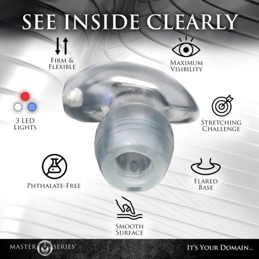 Master Series - Light-Tunnel Anal Dilator L - Clear photo