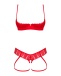 Obsessive - Ingridia Crotchless Set - Red - XS/S photo-3