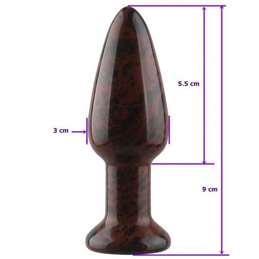 Allwell - Natural stone Anal Plug - Red Obsidian photo