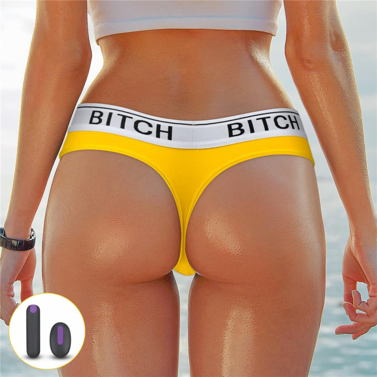Lovetoy - Bitch Vibrating Panties L - Yellow photo