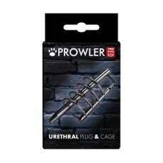 Prowler - Urethral Plug and Cage - Black/Silver 照片