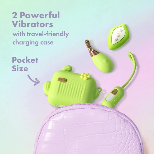 Play With Me - Blooming Bliss Vibro Wand & Egg - Green photo