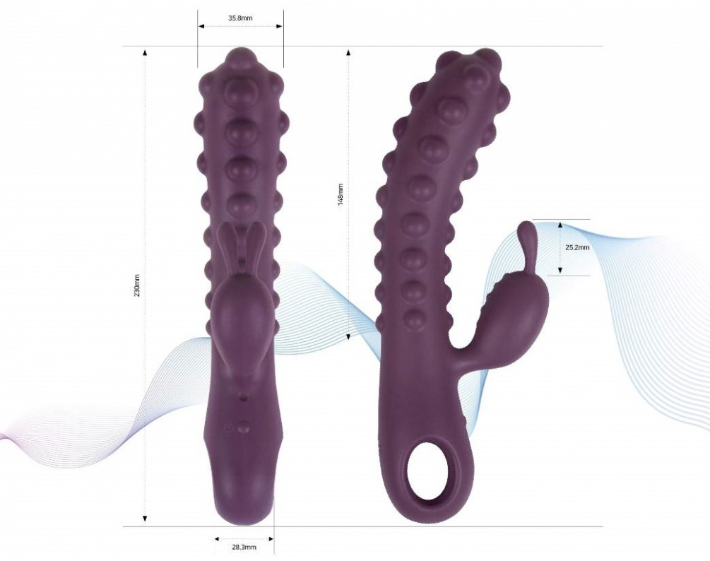Kokos - Smon 兔子震动棒 - 紫色 照片-12