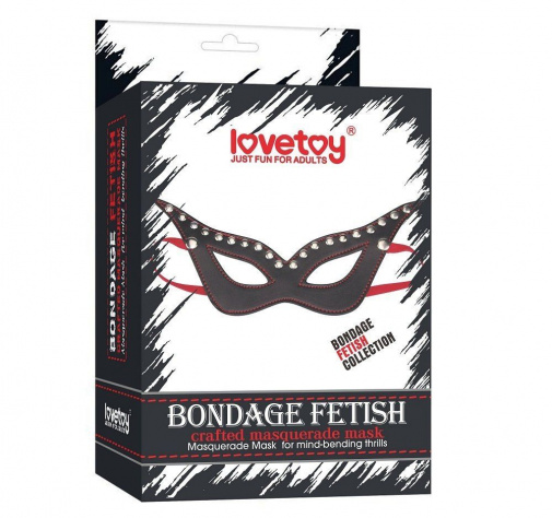 Lovetoy - Bondage Fetish Masquerade Mask - Black photo