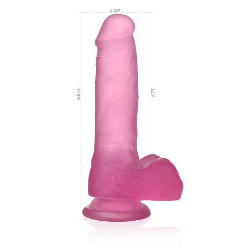 Lovetoy - 7" Jelly Realistic Dildo - Pink 照片