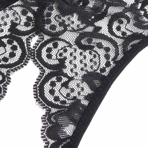 Ohyeah - Crotchless Lace Panty - Black - M 照片