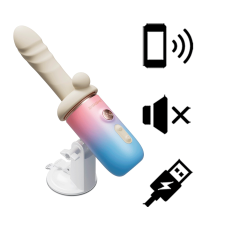 Lovense - Spinel APP Thrusting & Heating Dildo - Blue & Pink photo