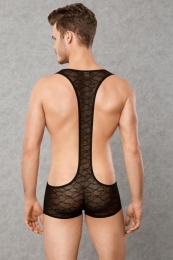 Doreanse - Men's Lace Bodysuit - Black - S photo