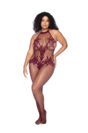 Mapale - 1116 Bodystocking - Cherry - Plus Size 照片